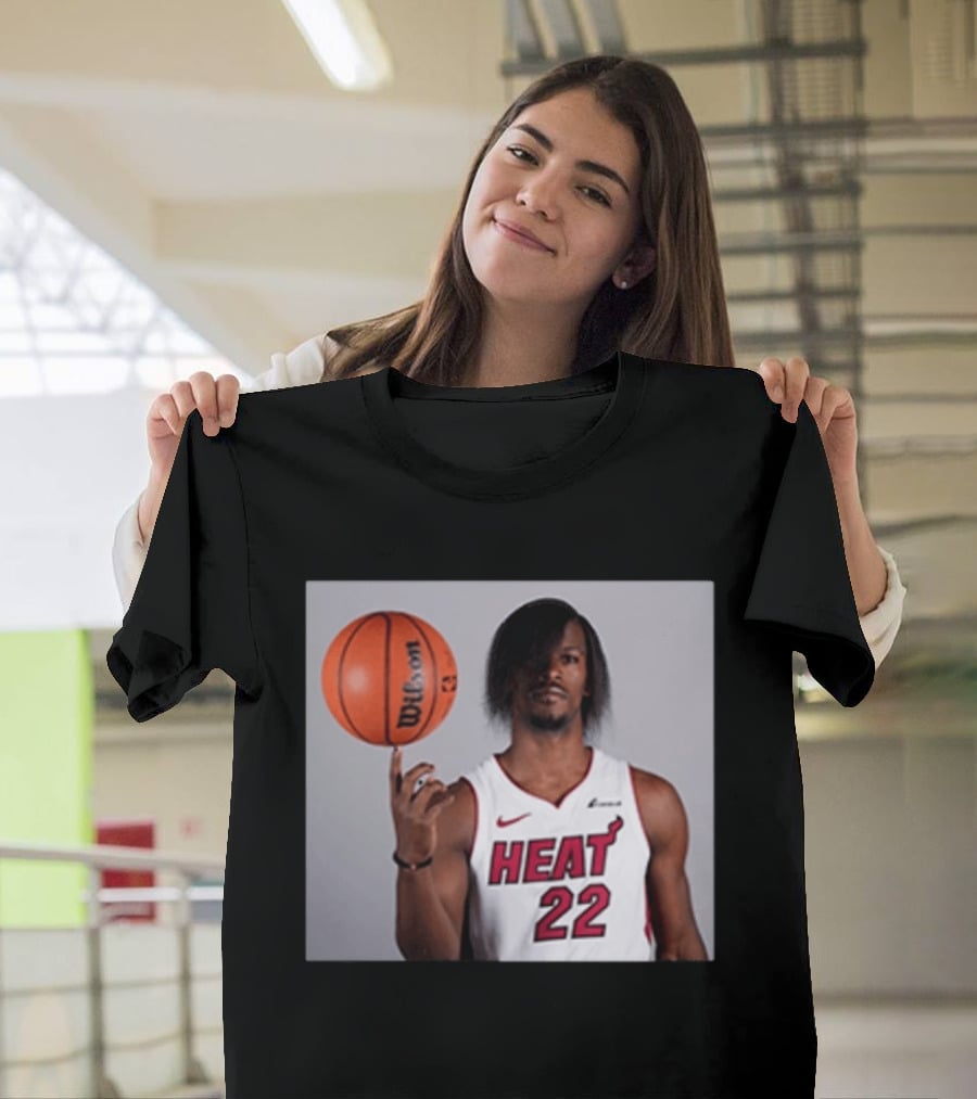 Jimmy Butler Miami Heat 22 Wilson Basketball Nike T-Shirt
