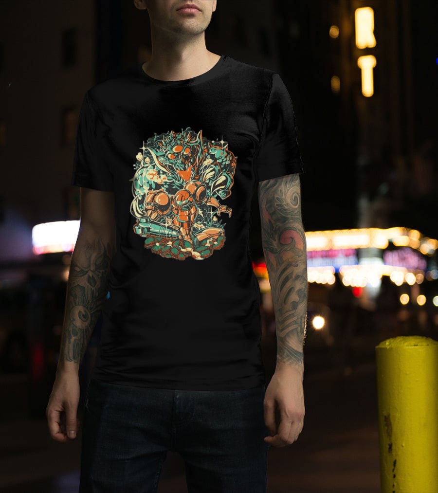 Metroid Samus Aran Kraid Catastrophic Day Retro Gaming T-Shirt