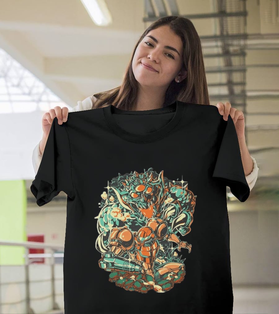 Metroid Samus Aran Kraid Catastrophic Day Retro Gaming T-Shirt