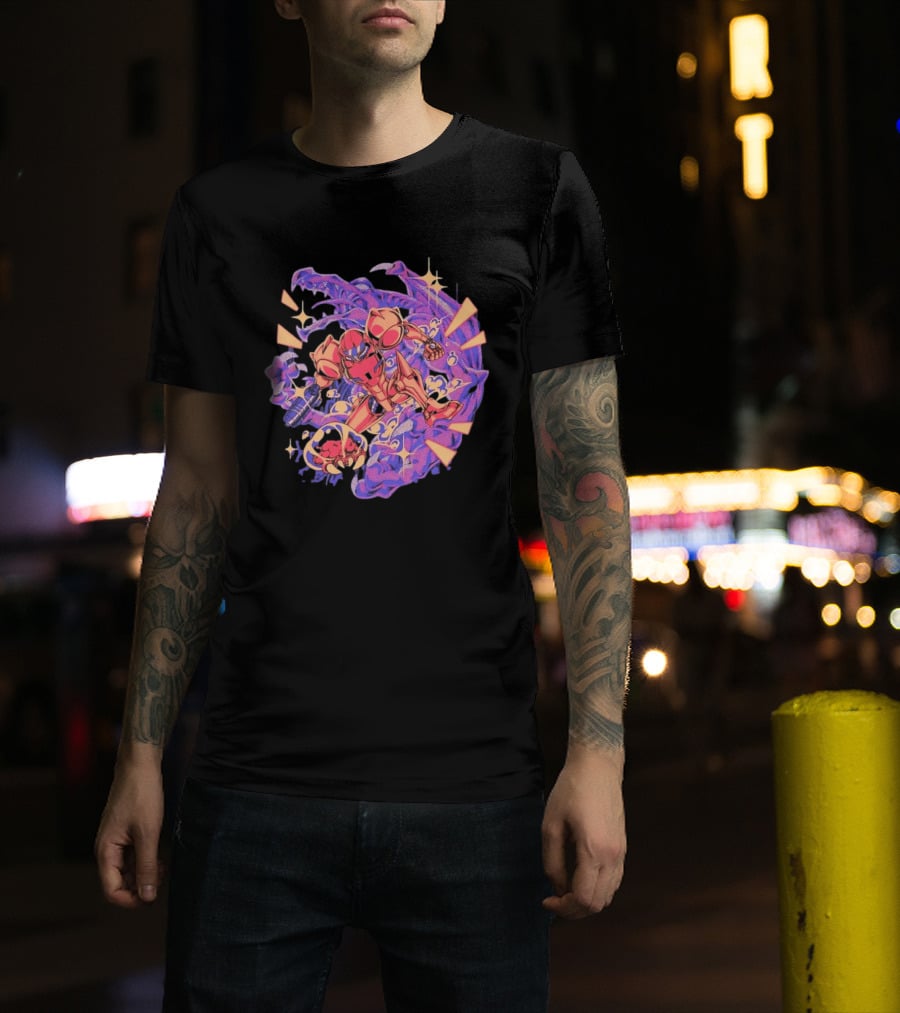 Metroid Samus Aran Versus Ridley Galactic Battle Hunter T-Shirt