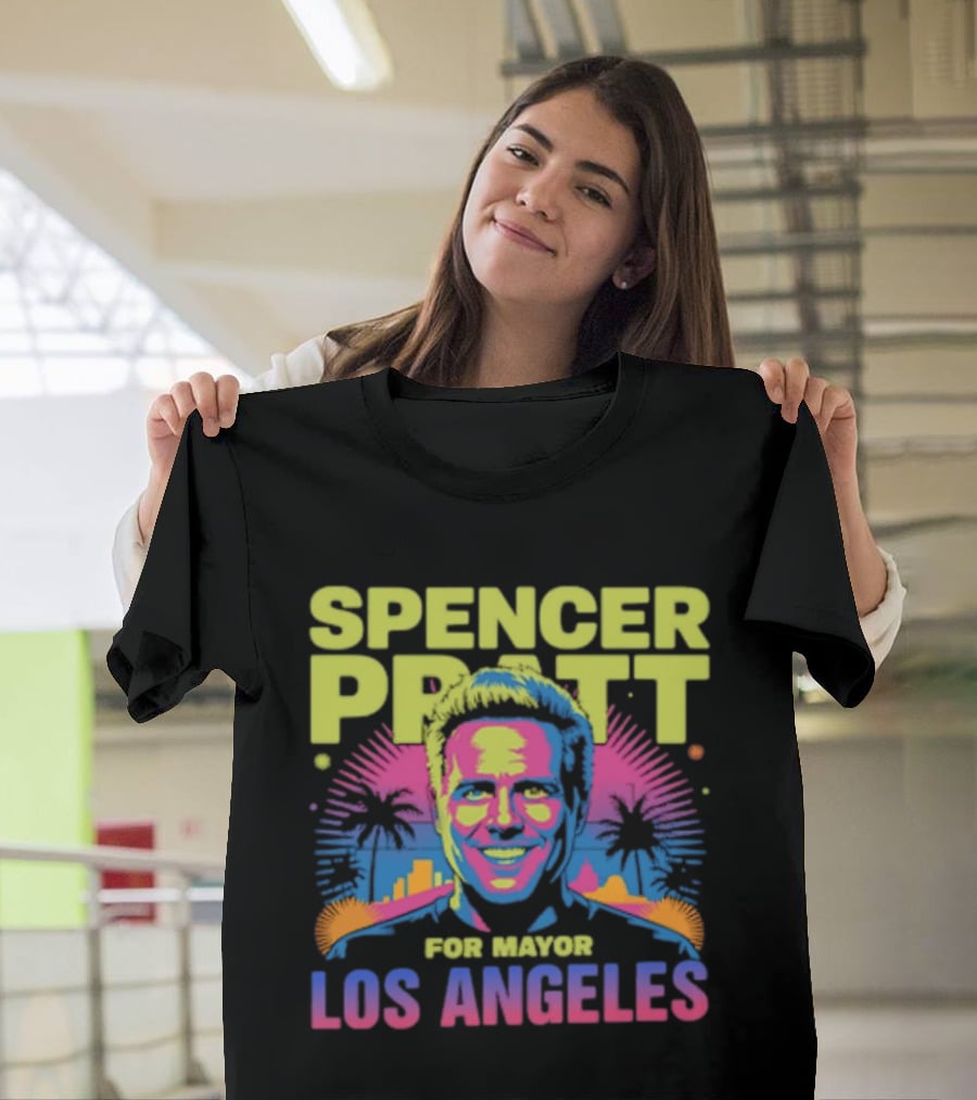 Spencer Pratt For Mayor Los Angeles Neon Pop T-Shirt