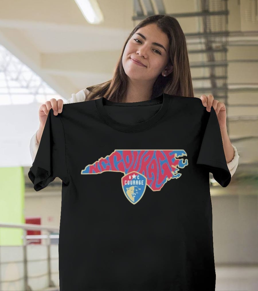 NC Courage Groovy State Map Team Spirit T-Shirt