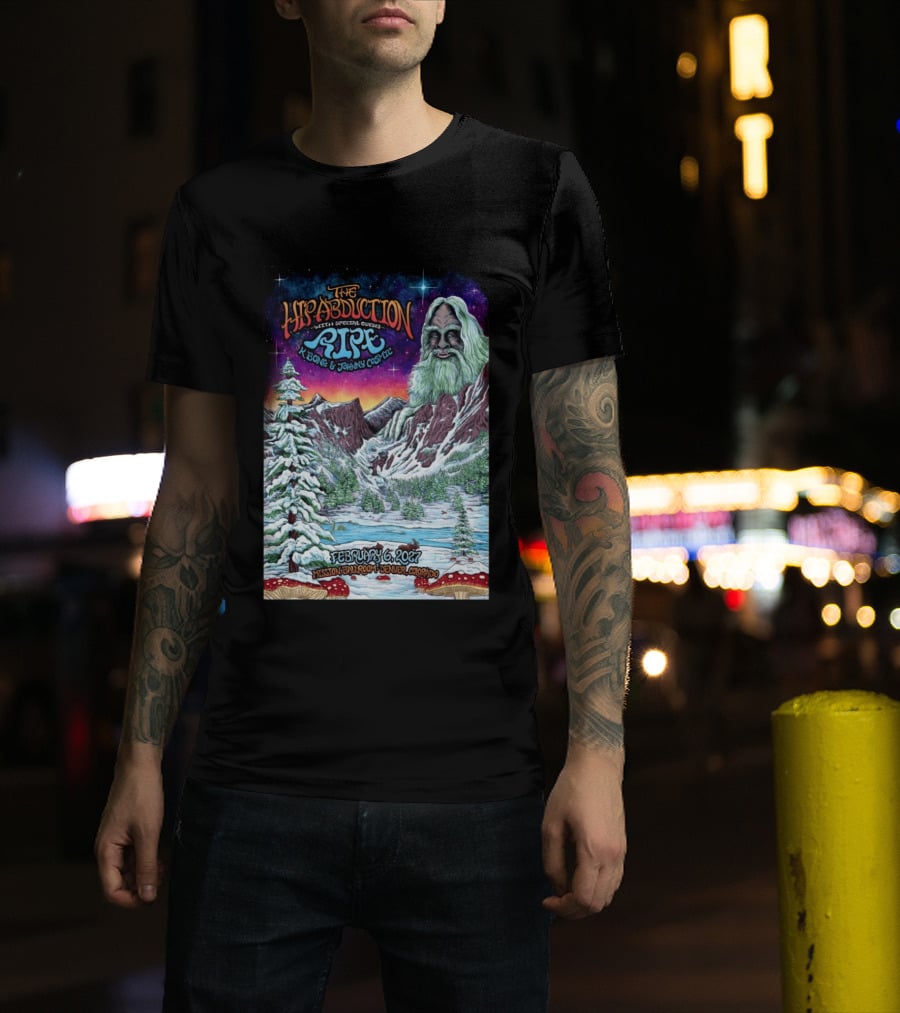 The Hipabduction February 6 2027 Mission Ballroom Denver CO Pipe K Bong Johnny Cosmic T-Shirt