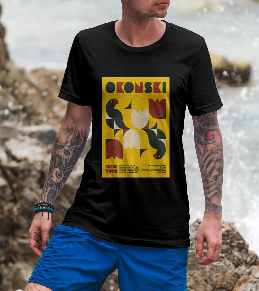 Okonski EU UK Tour 2026 Paris Brussels Nijmegen London Jazz Shows T-Shirt