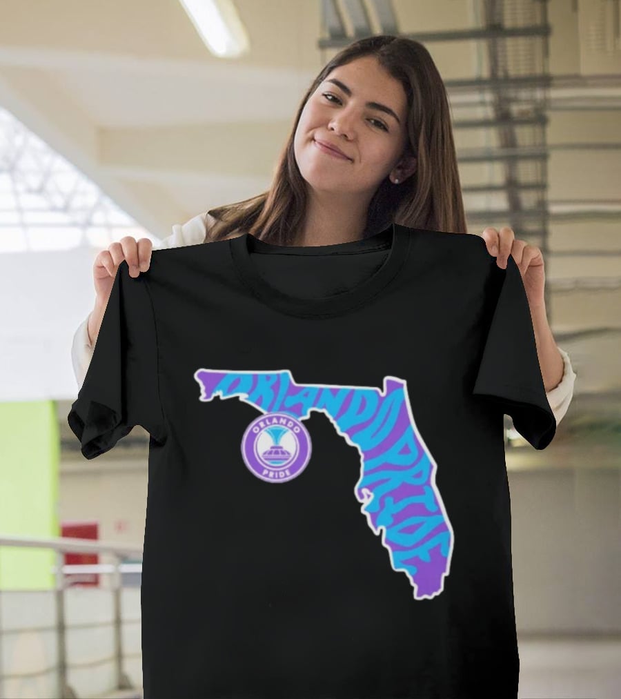 Orlando Pride Groovy State Of Florida Map Team T-Shirt