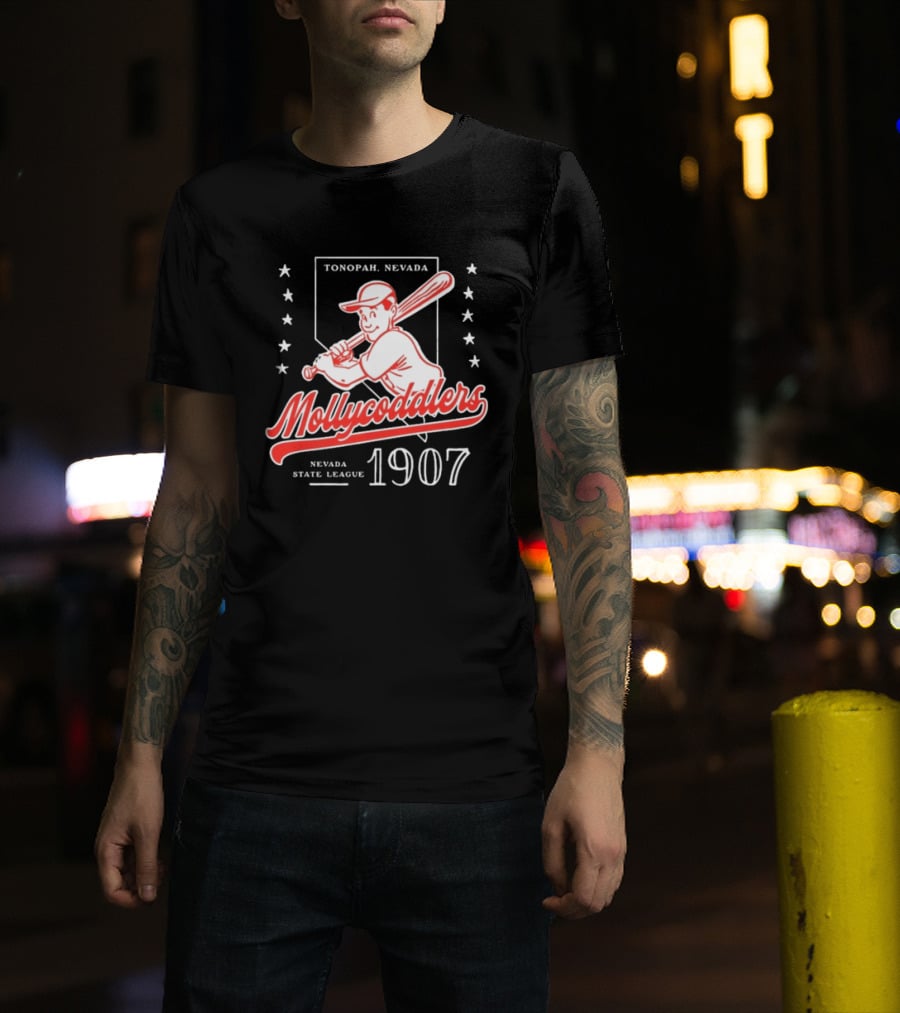 Tonopah Nevada Mollycoddlers Nevada State League 1907 Baseball T-Shirt