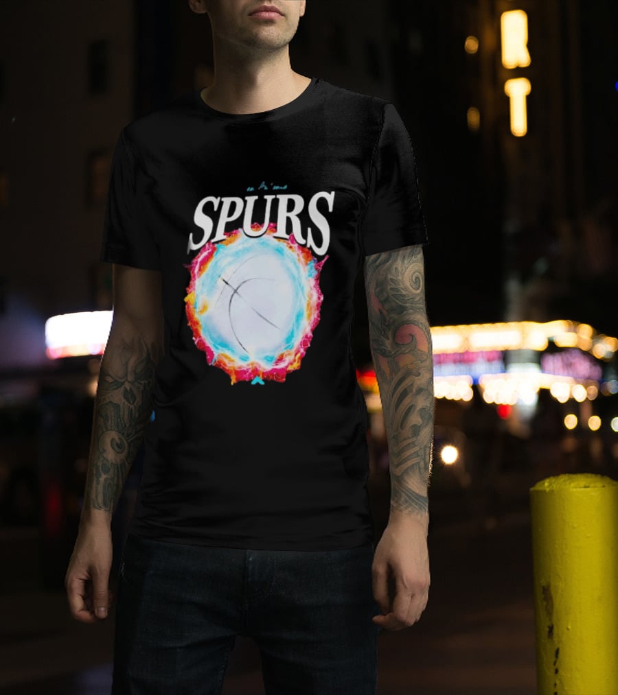 San Antonio Spurs Basketball Cosmic Energy Burst 2026 T-Shirt
