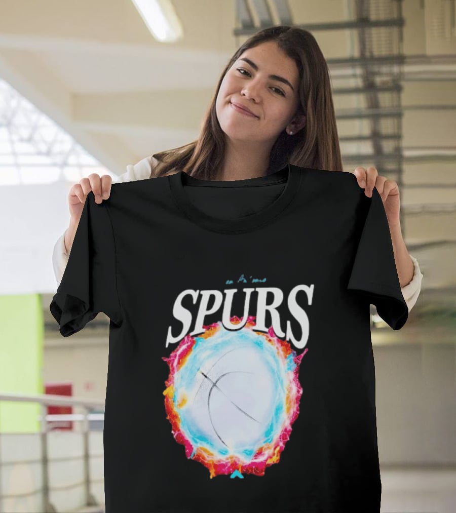 San Antonio Spurs Basketball Cosmic Energy Burst 2026 T-Shirt