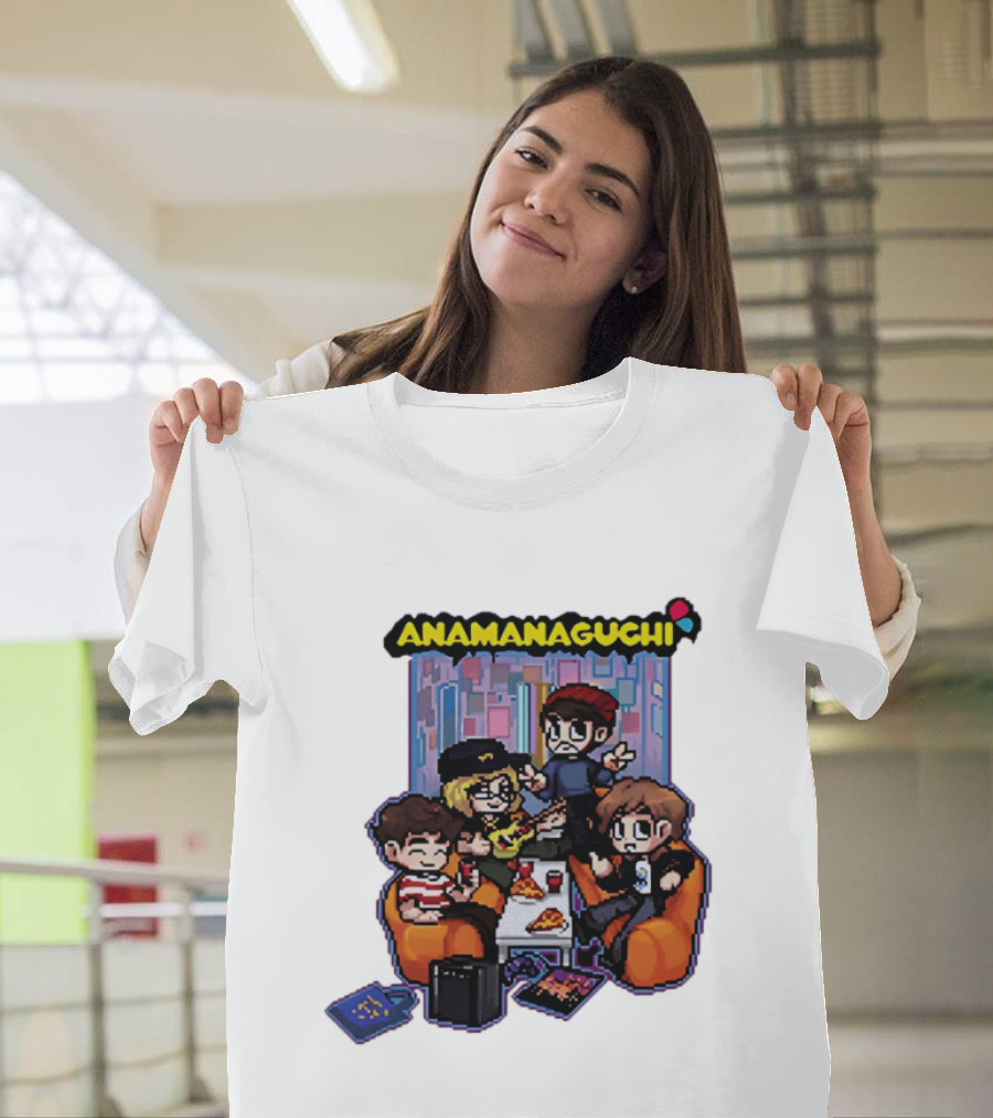 Anamanaguchi Scott Pilgrim Vs The World The Game Retro Pixel Art Scene T-Shirt