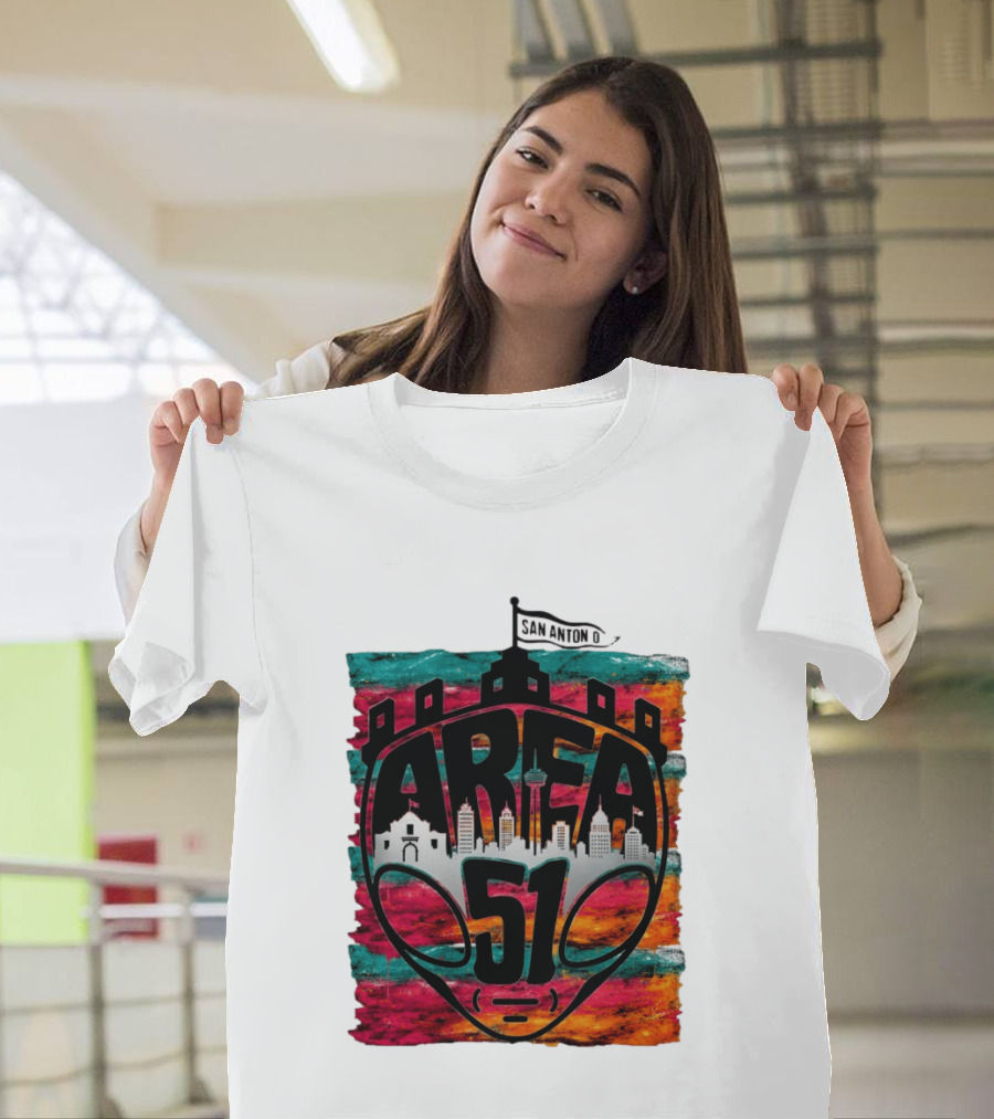 Area 51 San Antonio Spurs NBA Fiesta Skyline 2026 Victor Wembanyama T-Shirt