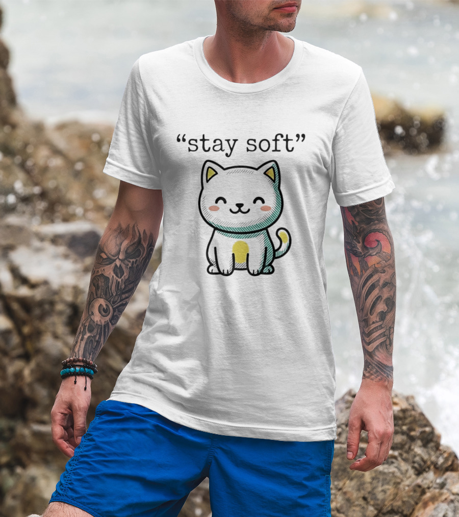 Stay Soft Cute Cat T-Shirt