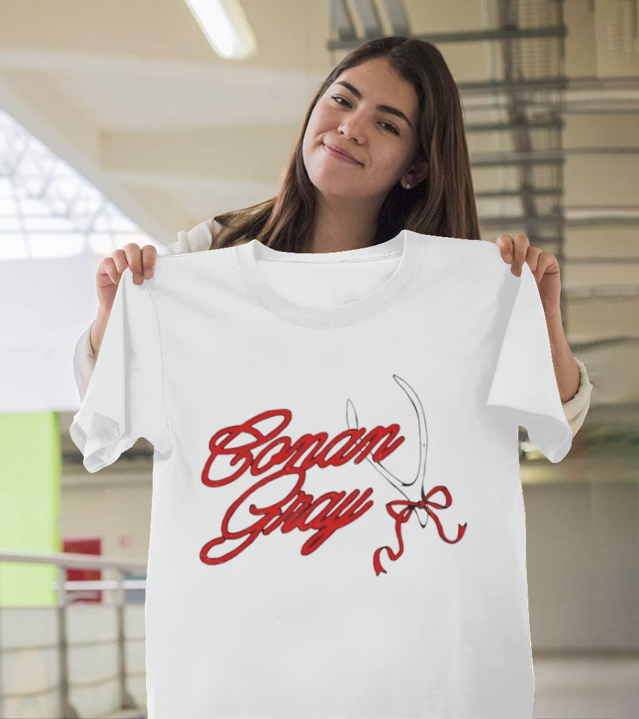 Conan Gray Red Script With Bow T-Shirt