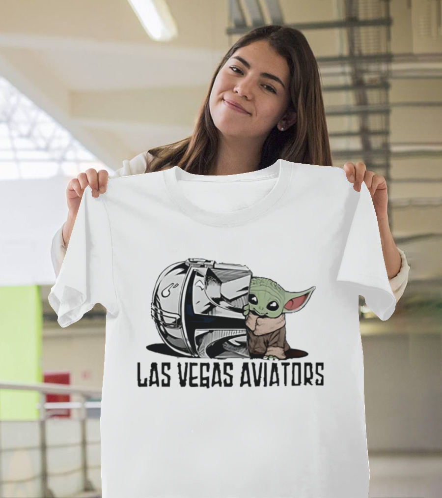 Las Vegas Aviators Star Wars Night 2026 Baby Yoda Pilot Helmet T-Shirt