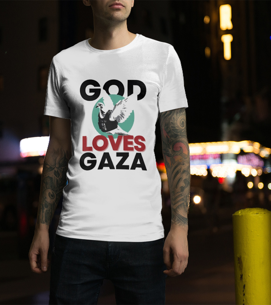 GOD LOVES GAZA Bird T-Shirt