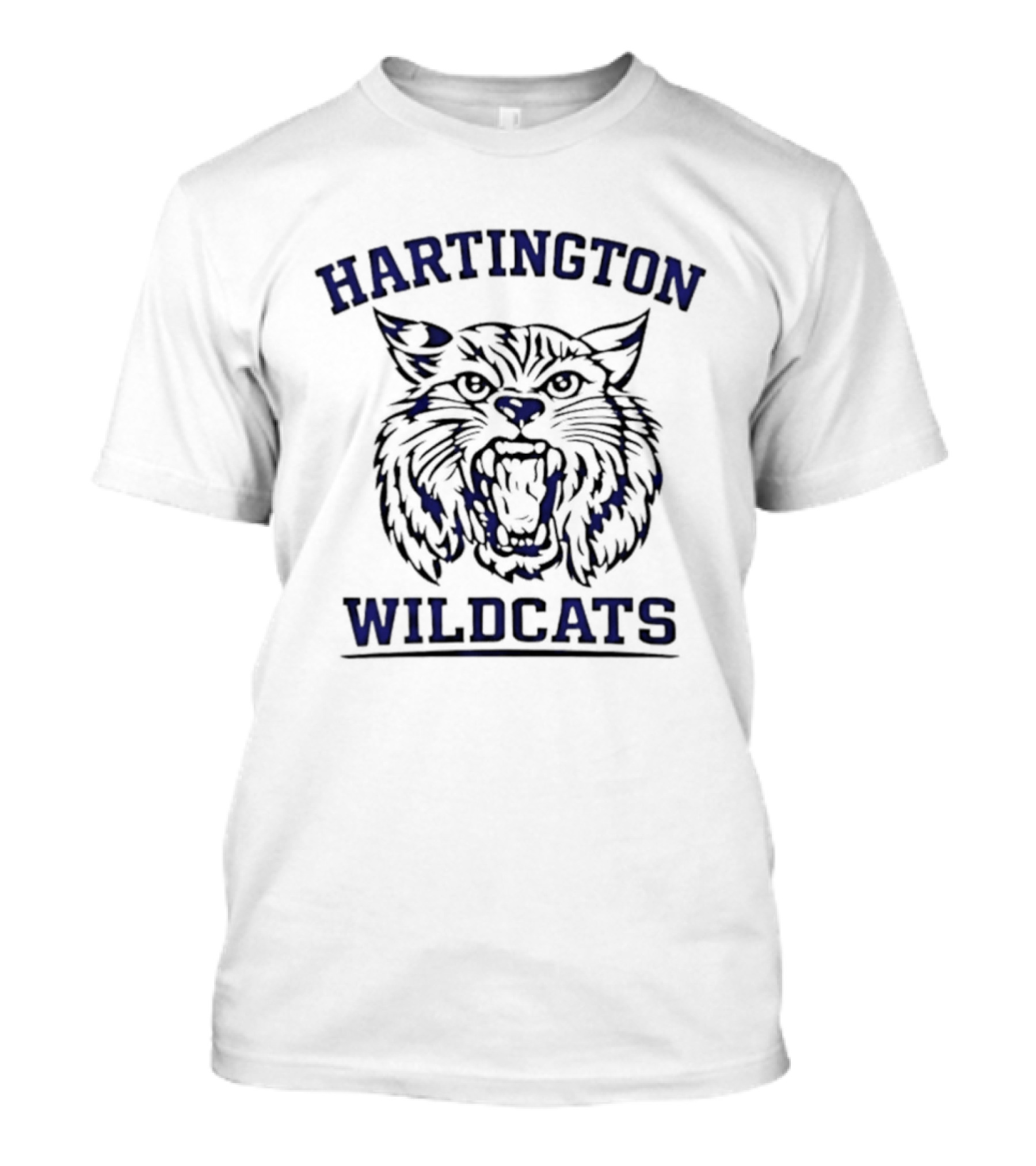 Hartington Wildcats Fierce Wildcat Face Team Spirit T-Shirt