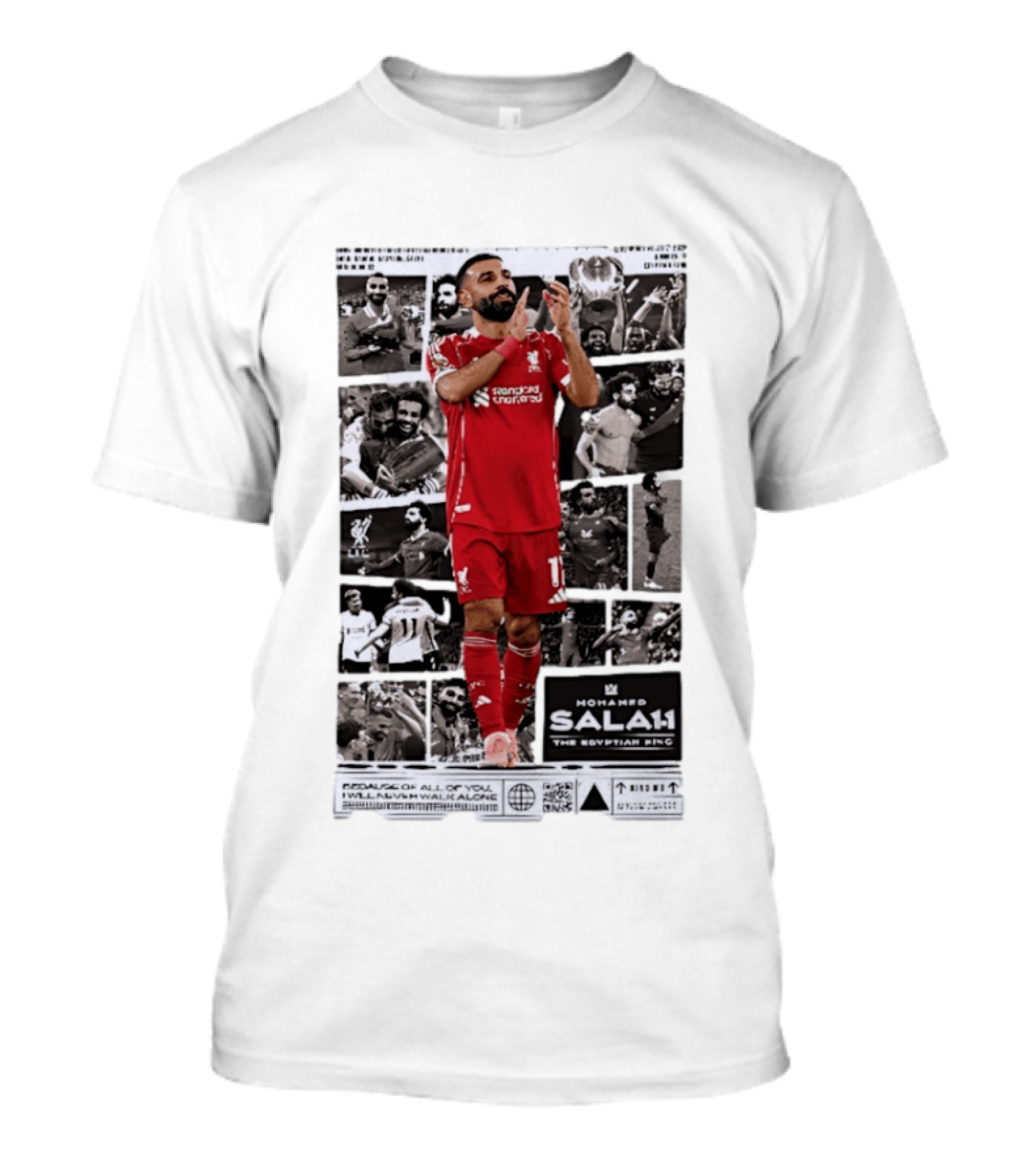 Mohamed Salah Liverpool FC The Egyptian King Magazine Collage T-Shirt