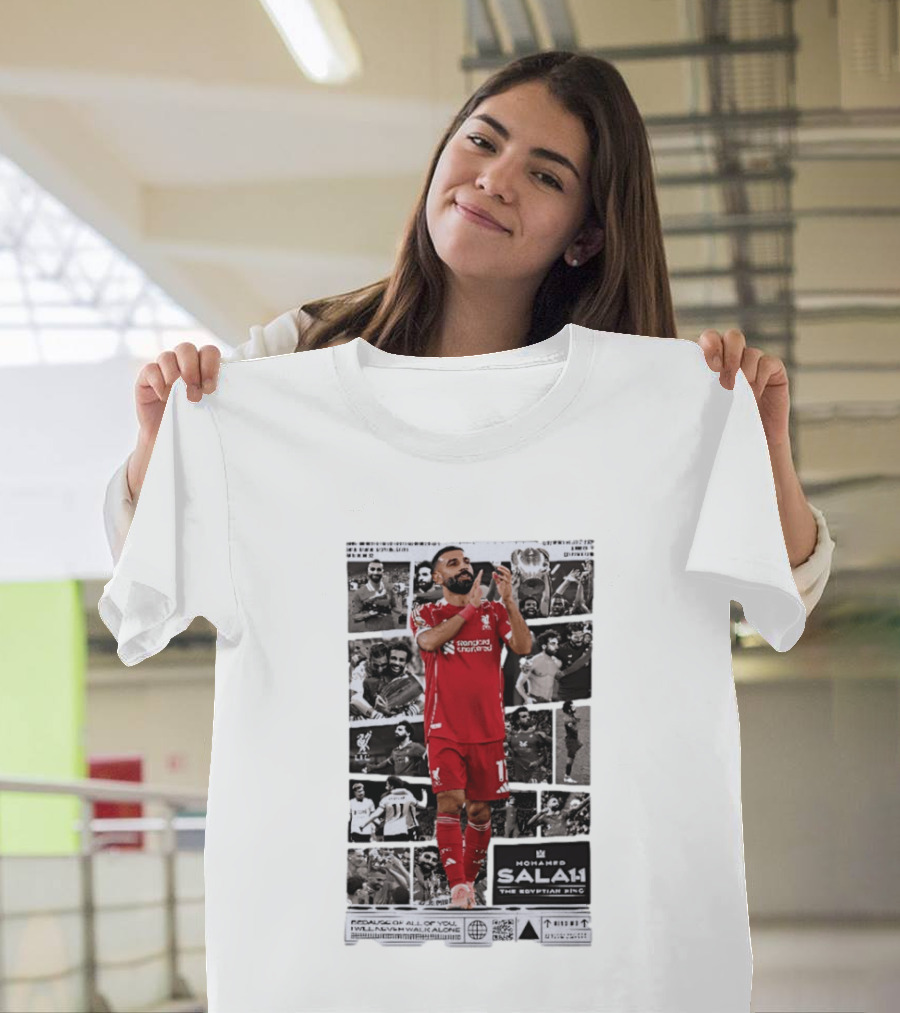 Mohamed Salah Liverpool FC The Egyptian King Magazine Collage T-Shirt