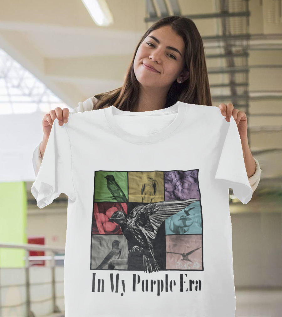 In My Purple Era Swallow Collage T-Shirt