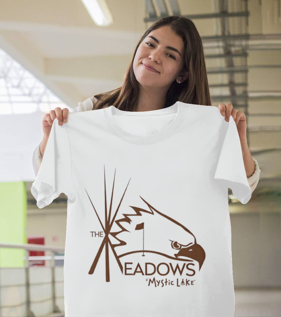 The Meadows Mystic Lake Golf With Eagle And Flag T-Shirt