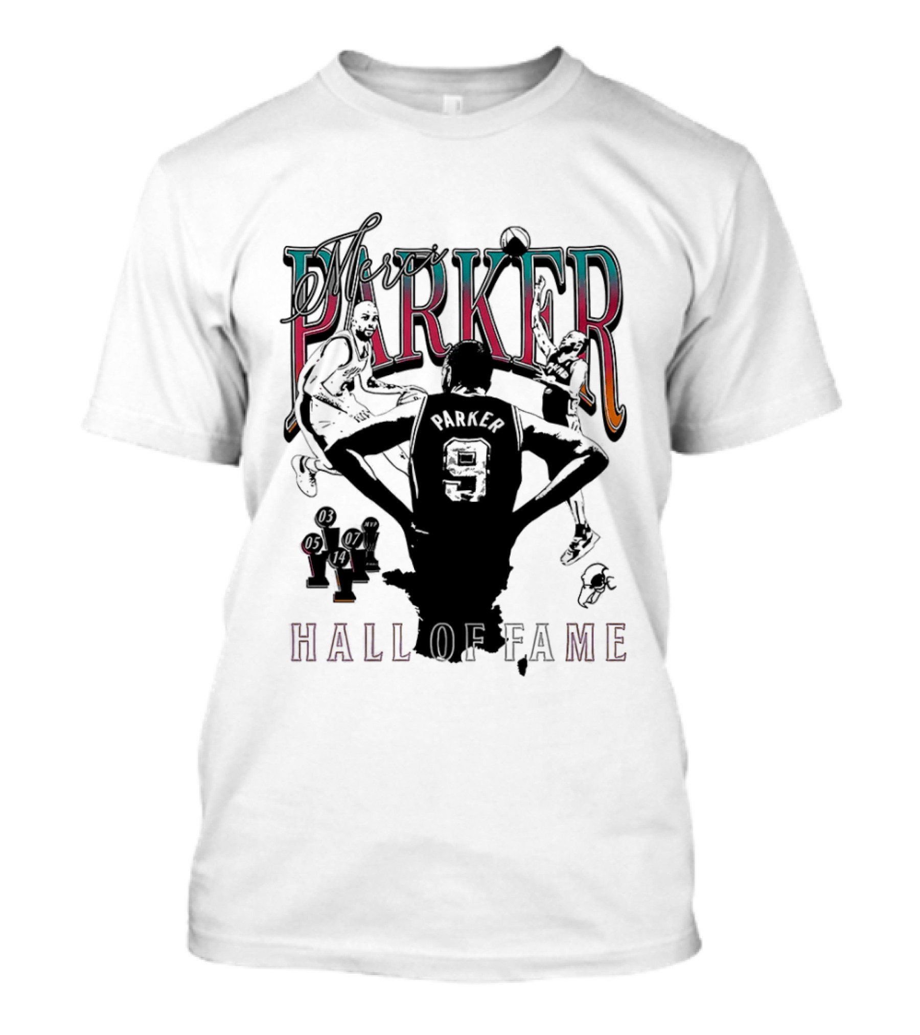 Parker Hall Of Fame NBA Tony Parker San Antonio Spurs T-Shirt