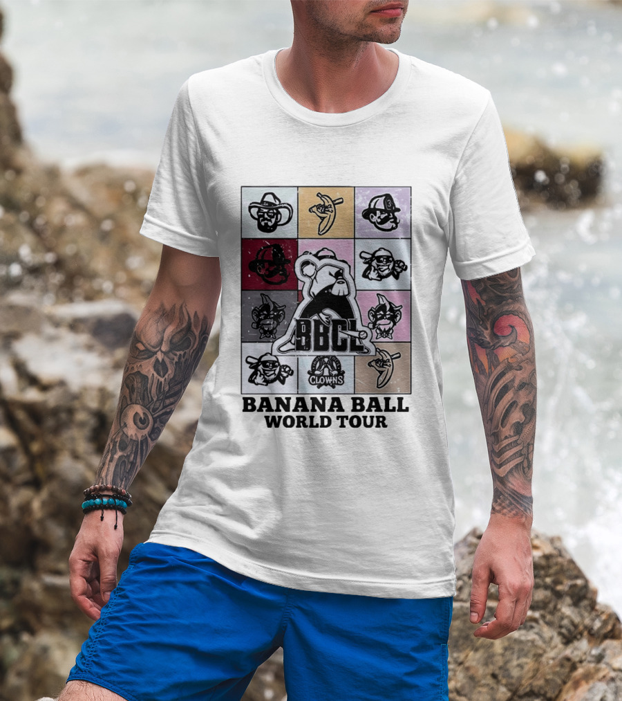 BBCL Clowns Banana Ball World Tour 2026 T-Shirt