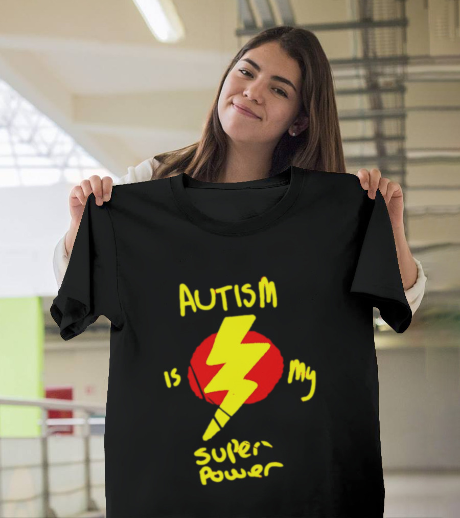 Autism Is My Super Power Lightning Bolt T-Shirt