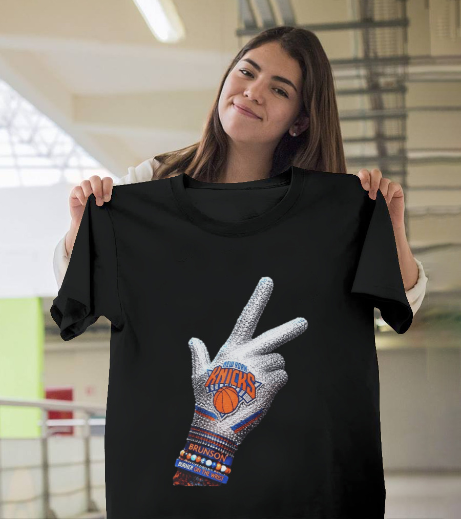 New York Knicks Iceman Jalen Brunson Burner On The Wrist Diamond Chain T-Shirt