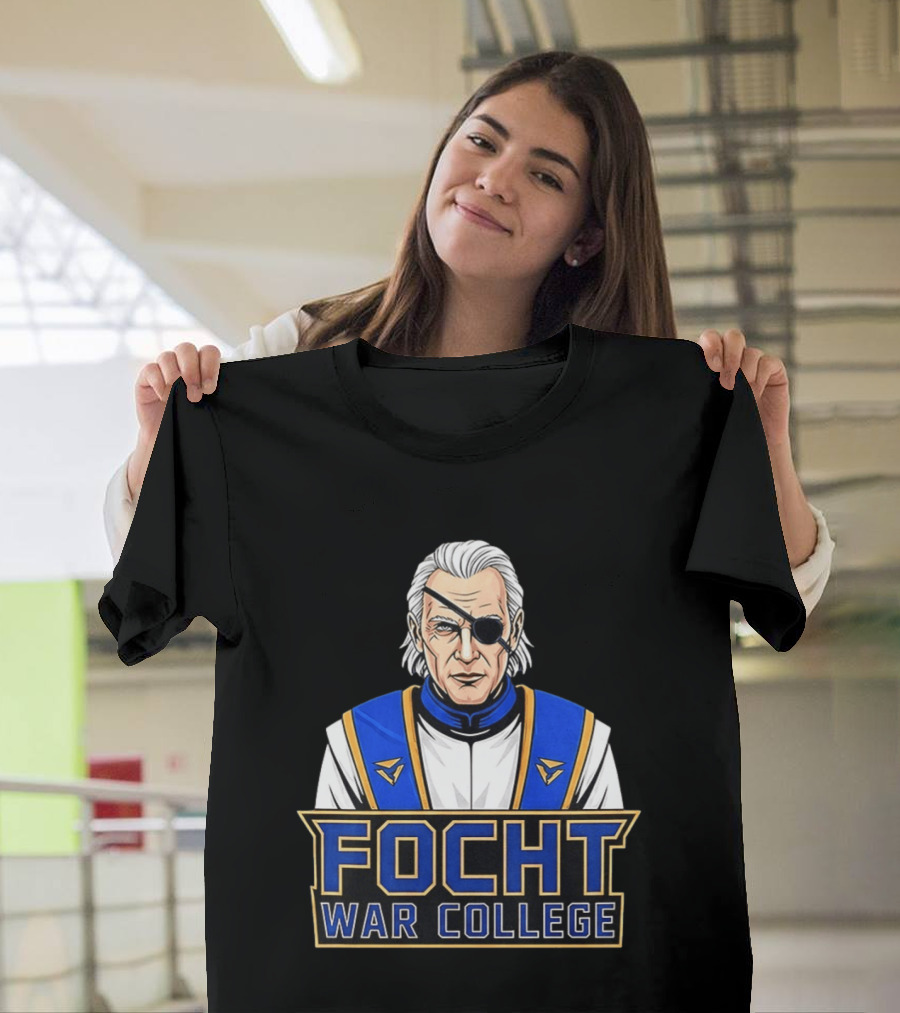 Focht War College Eyepatch Commander Blue And Gold Uniform T-Shirt