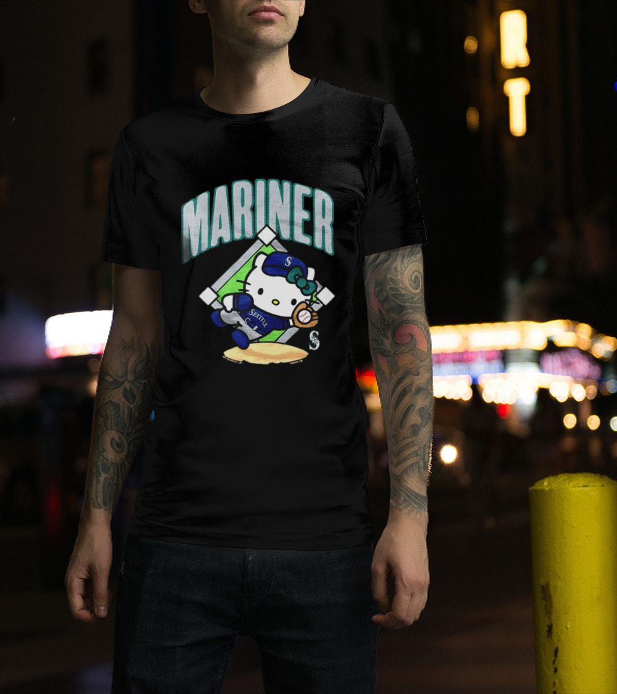 Hello Kitty Seattle Mariners Baseball 2026 MLB Mariner T-Shirt