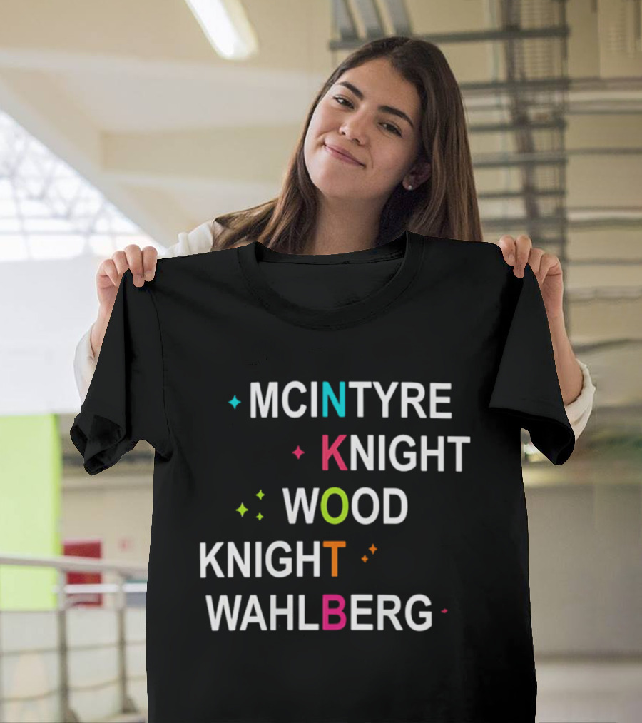 NKOTB McIntyre Knight Wood Wahlberg Colorful T-Shirt