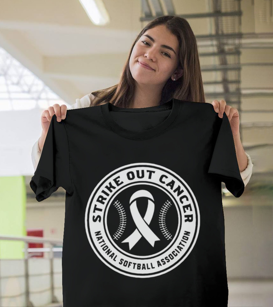 Strike Out Cancer National Softball Association Ribbon T-Shirt