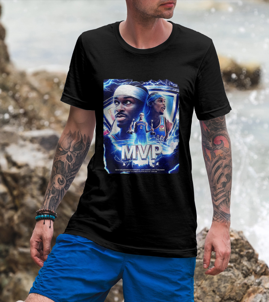 Shai Gilgeous Alexander Oklahoma City Thunder MVP NBA Most Valuable Player 2024 25 2025 26 T-Shirt