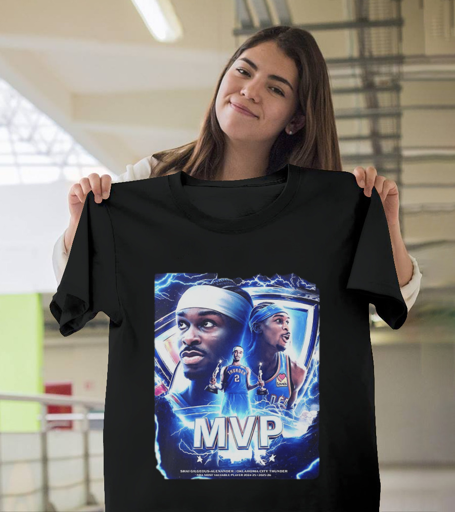 Shai Gilgeous Alexander Oklahoma City Thunder MVP NBA Most Valuable Player 2024 25 2025 26 T-Shirt