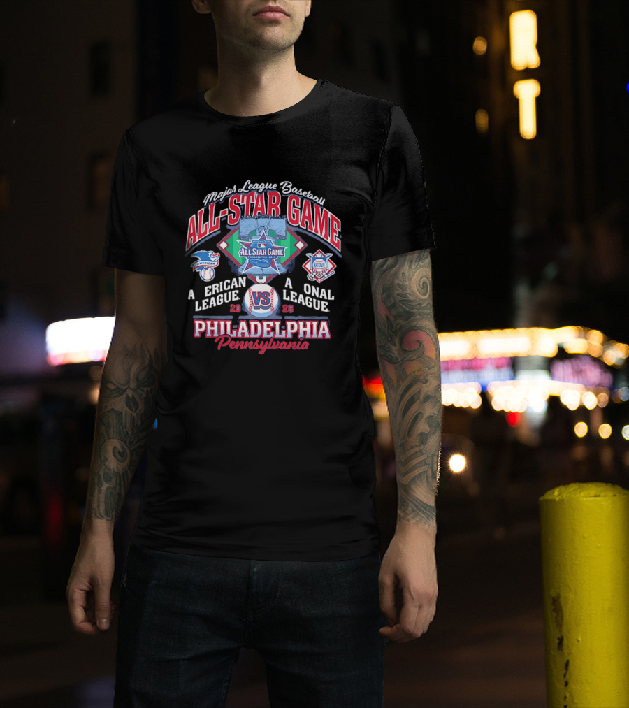 Major League Baseball 2026 All Star Game Philadelphia Pennsylvania American Vs National League T-Shirt