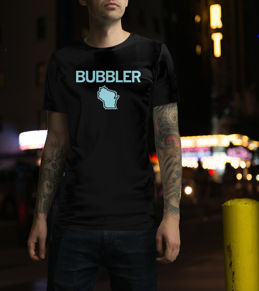 Bubbler Wisconsin Map T-Shirt