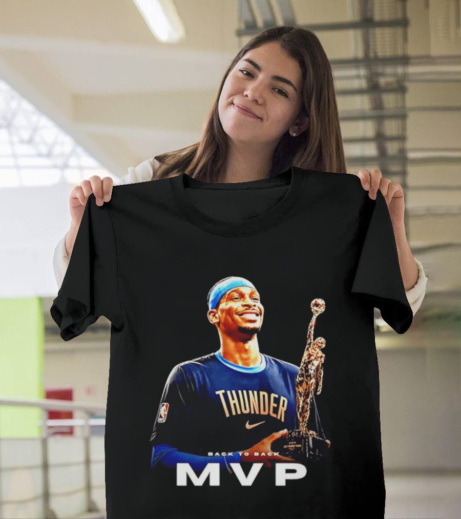 2026 MVP Back 2 Back Shai Gilgeous Alexander OKC Thunder T-Shirt