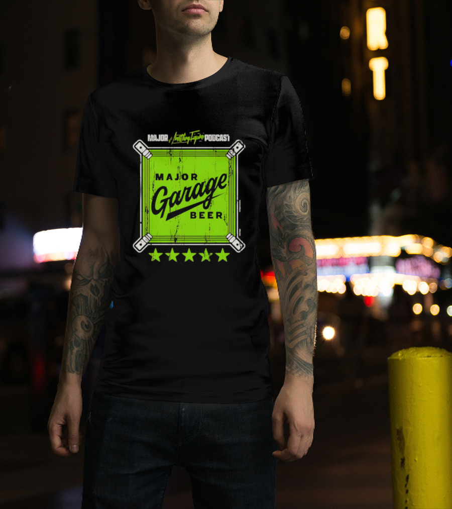 Major Garage Beer Lime 2026 Podcast T-Shirt