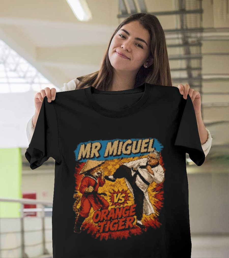 Mr Miguel Vs Orange Tiger Martial Arts Showdown T-Shirt