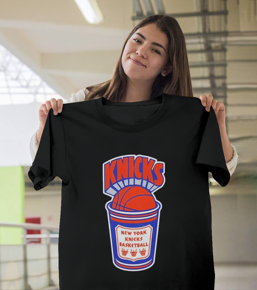 New York Knicks Basketball Orange Cup Knicks T-Shirt