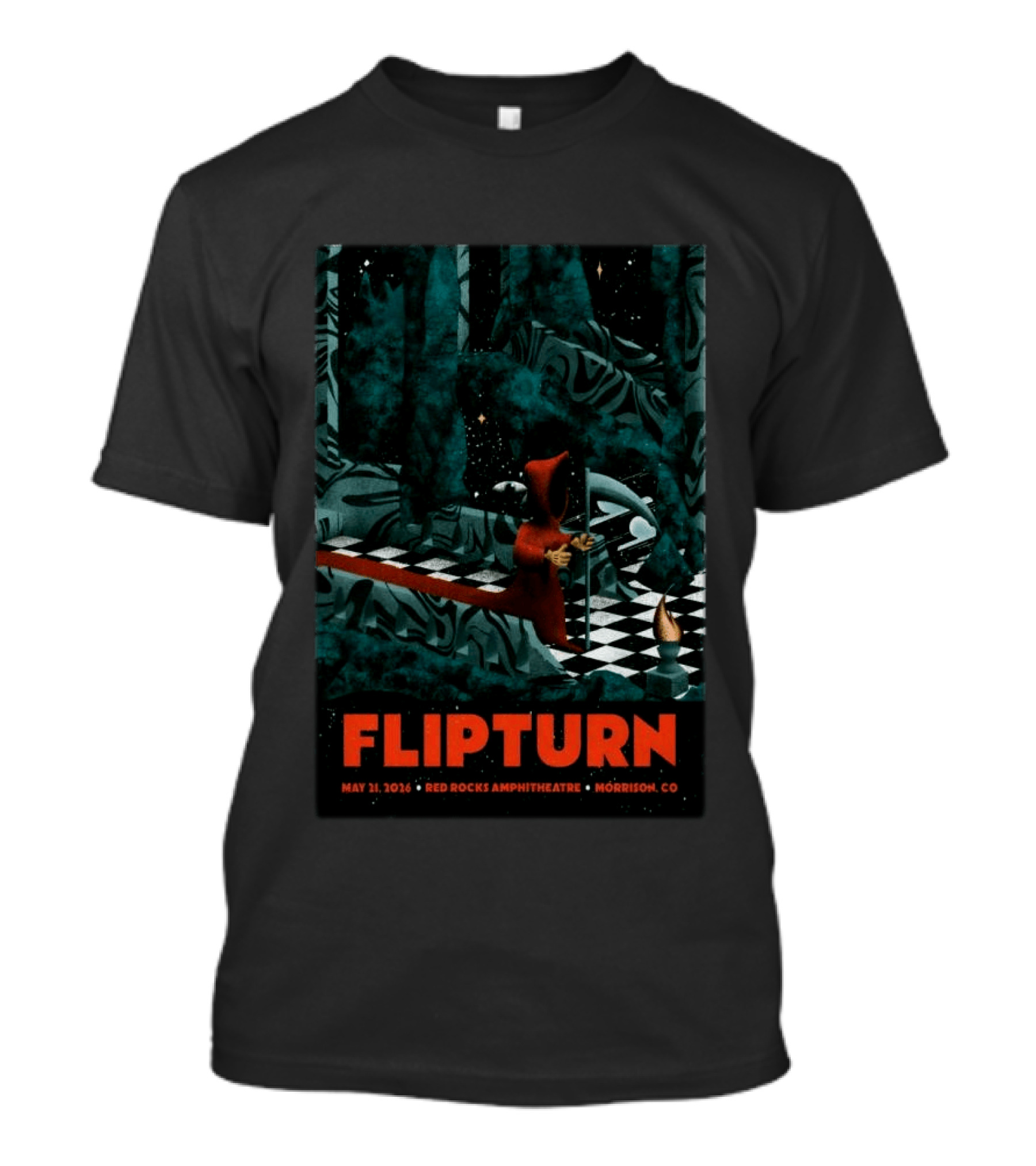 FlipTurn May 21 2026 Red Rocks Amphitheatre Morrison CO T-Shirt