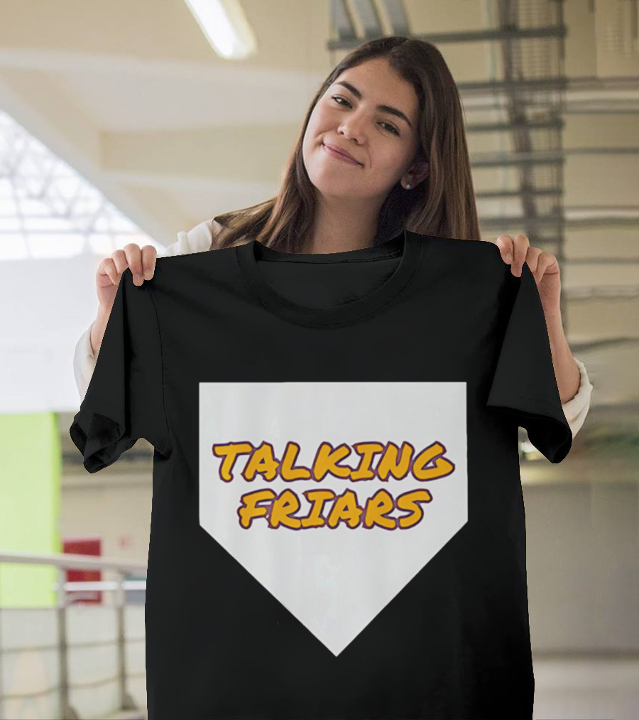 Talking Friars 2026 Baseball Home Plate Marker T-Shirt