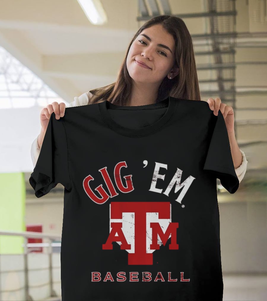 Texas A&M Gig 'Em Baseball Home Plate T-Shirt
