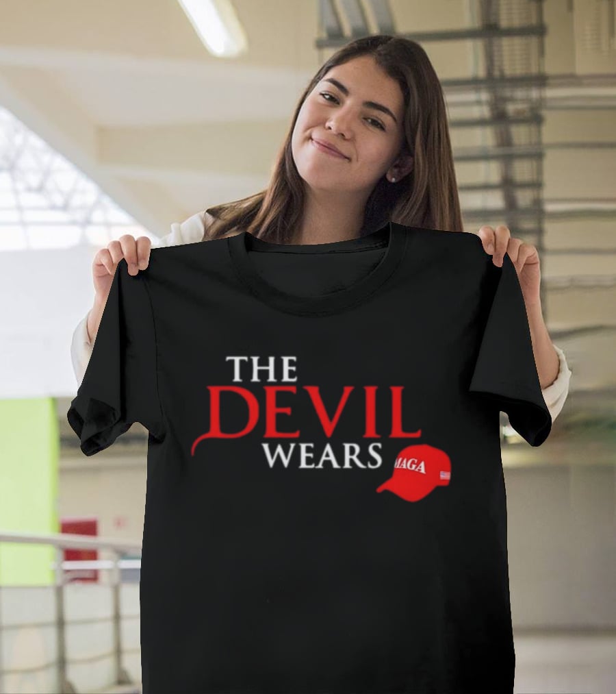 The Devil Wears MAGA Hat Red T-Shirt