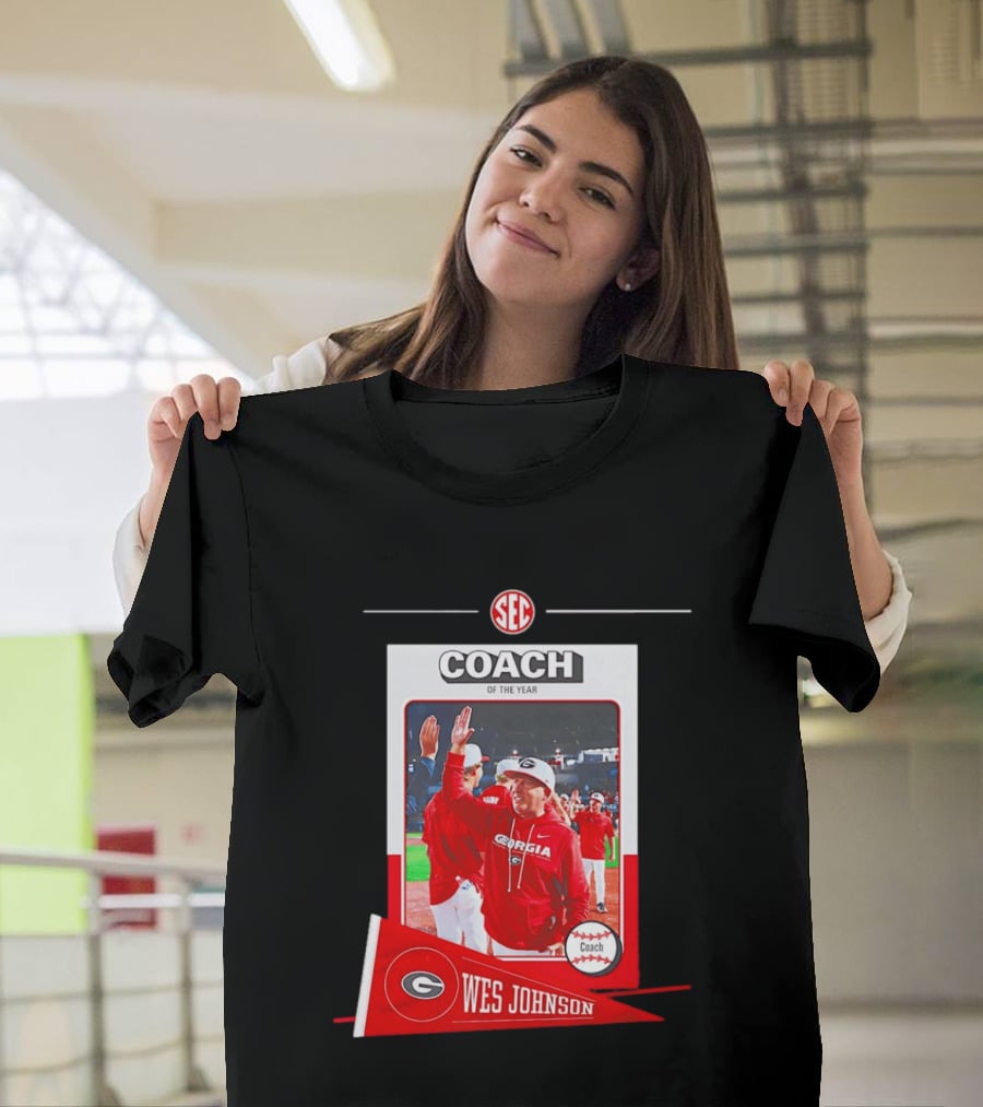 Georgia Bulldogs Wes Johnson SEC Coach Of The Year 2026 T-Shirt
