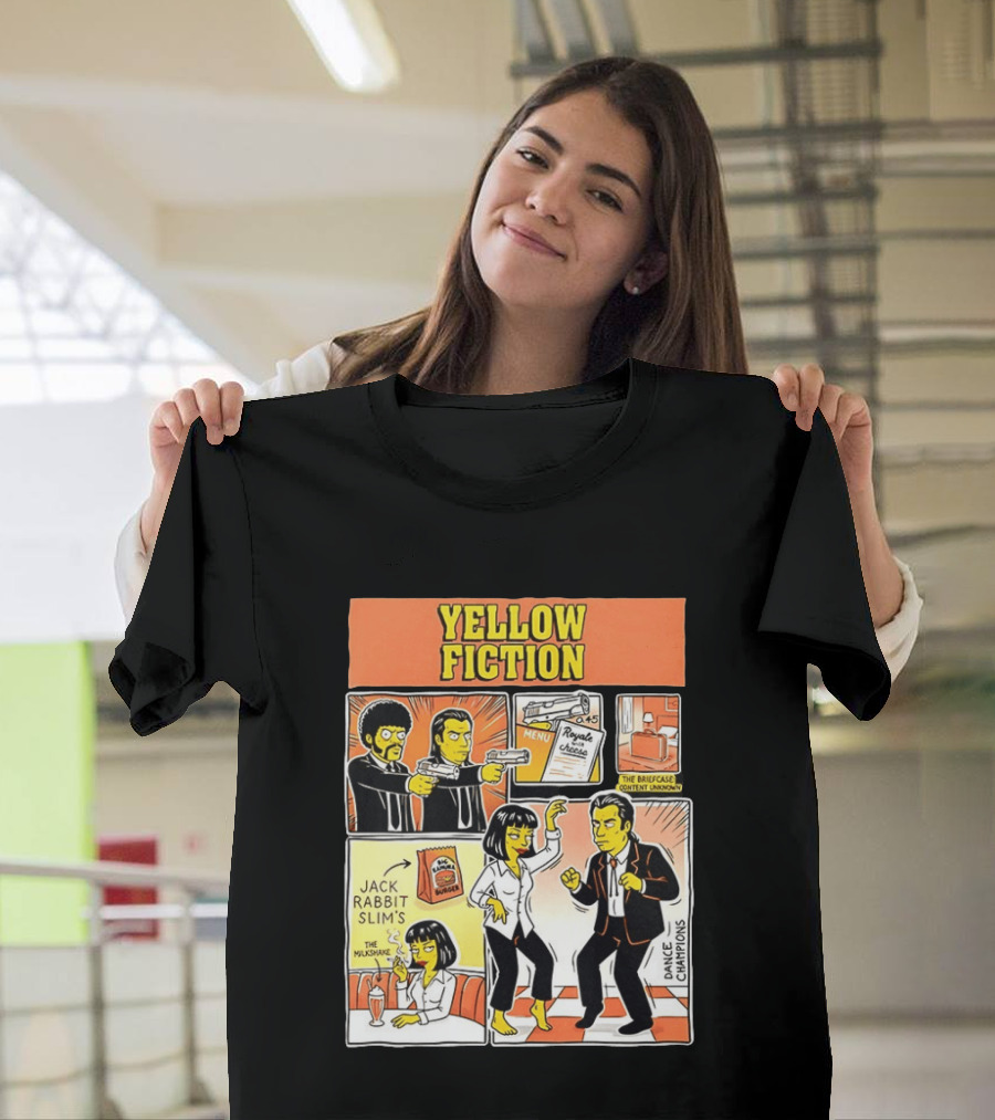 Yellow Fiction Royale Cheese Dance Champions Jack Rabbit Slim's T-Shirt