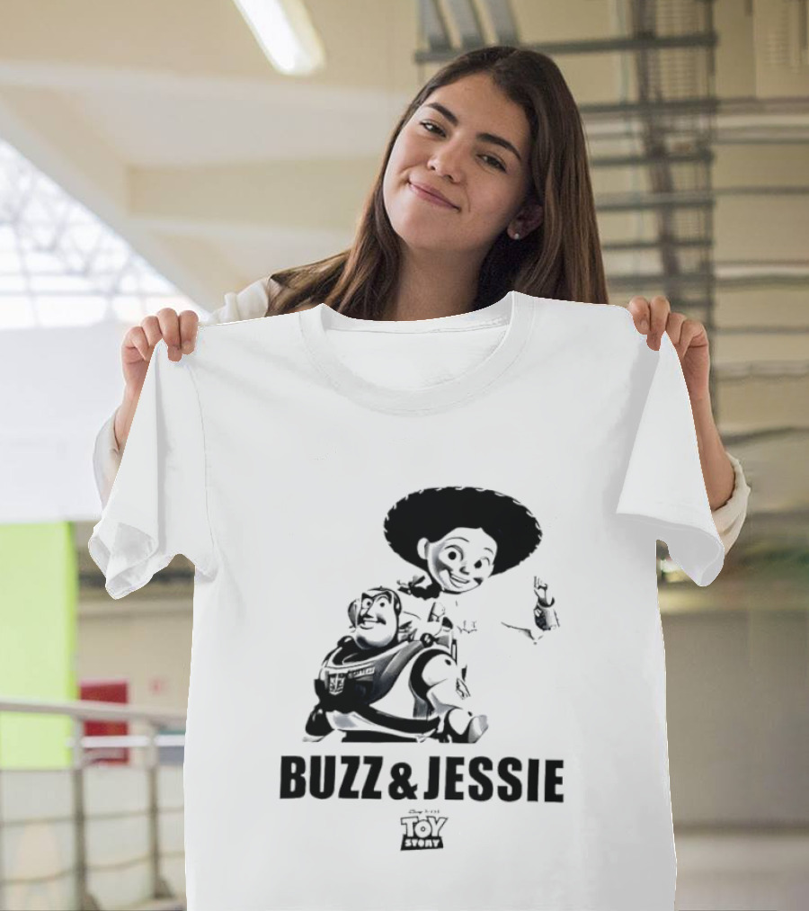 Buzz Lightyear Jessie Toy Story Disney Cartoon Characters T-Shirt