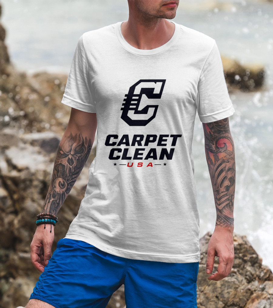 Carpet Clean USA C Logo Bold Lettering T-Shirt