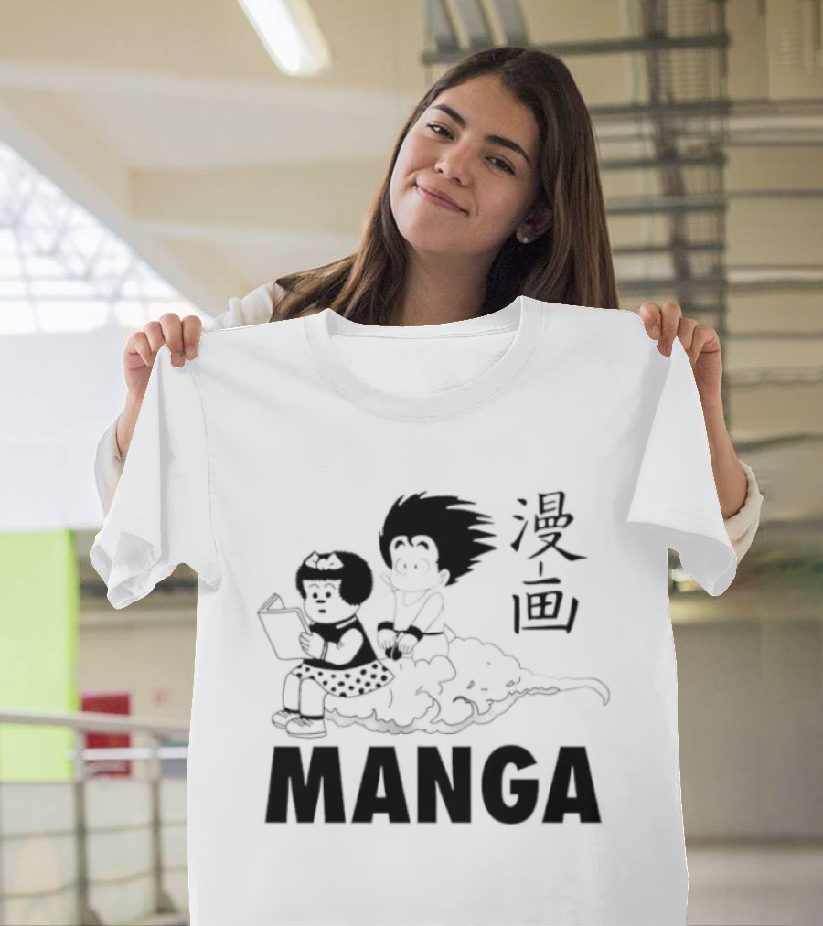 Manga Characters Riding Nimbus Cloud Goku T-Shirt