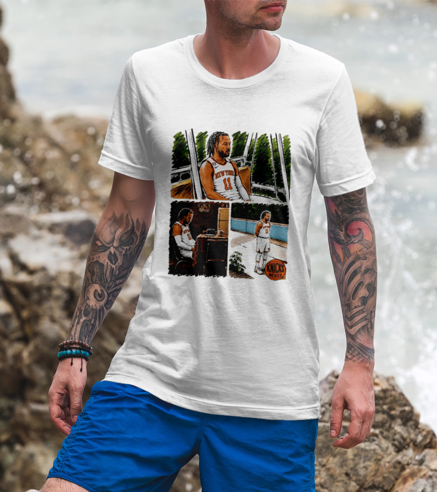 Jalen Brunson New York Knicks NBA Mexico Waiting For The Next Victim Meme T-Shirt