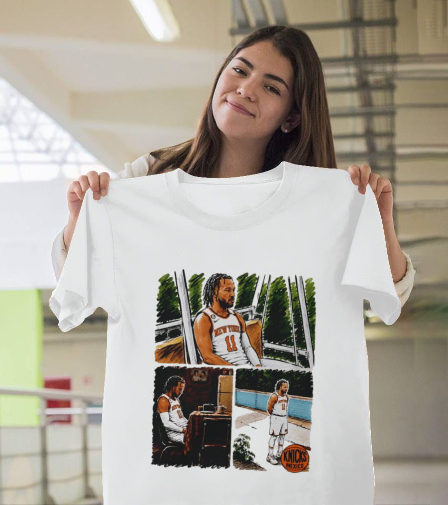 Jalen Brunson New York Knicks NBA Mexico Waiting For The Next Victim Meme T-Shirt